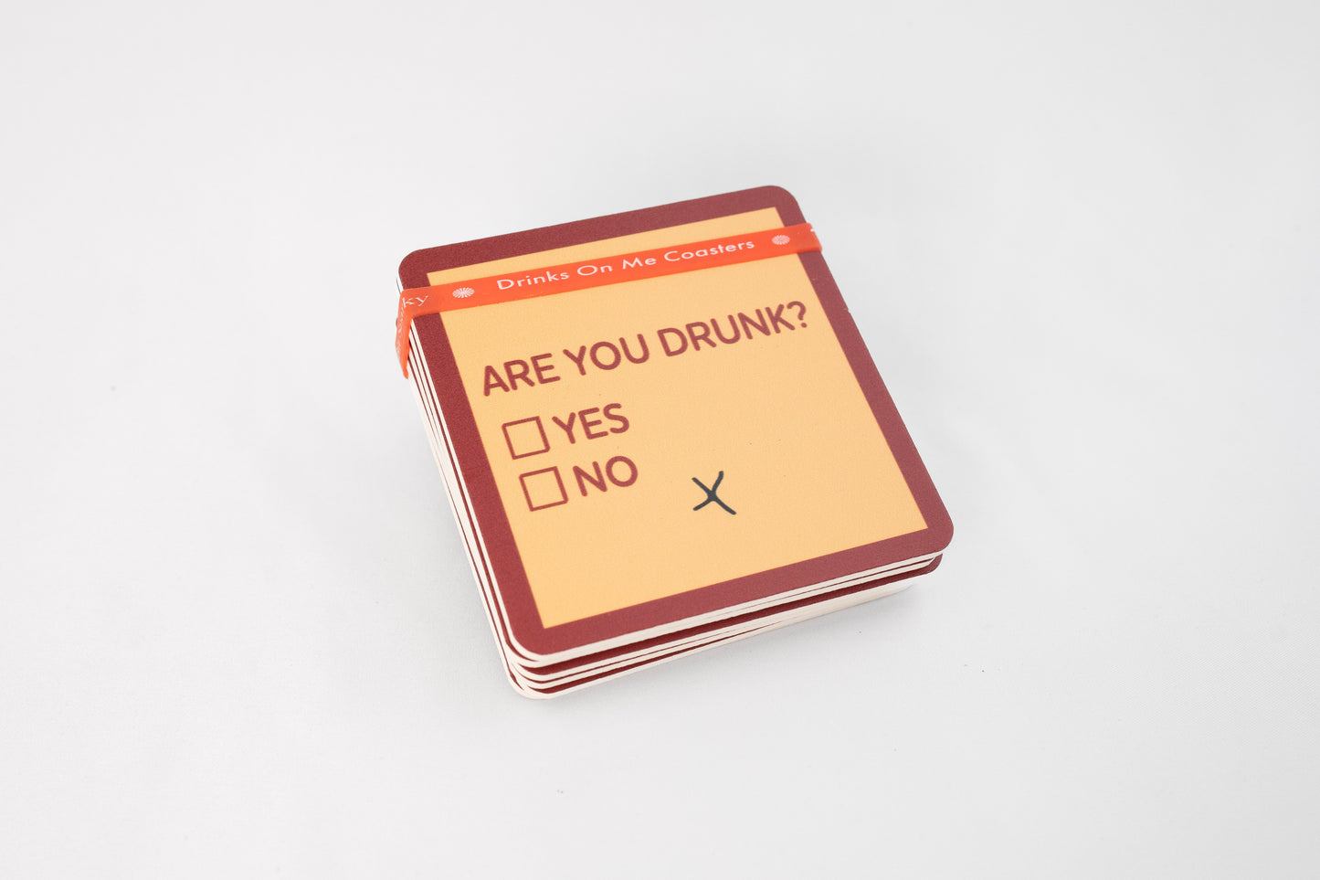 DRINKS ON ME COASTERS