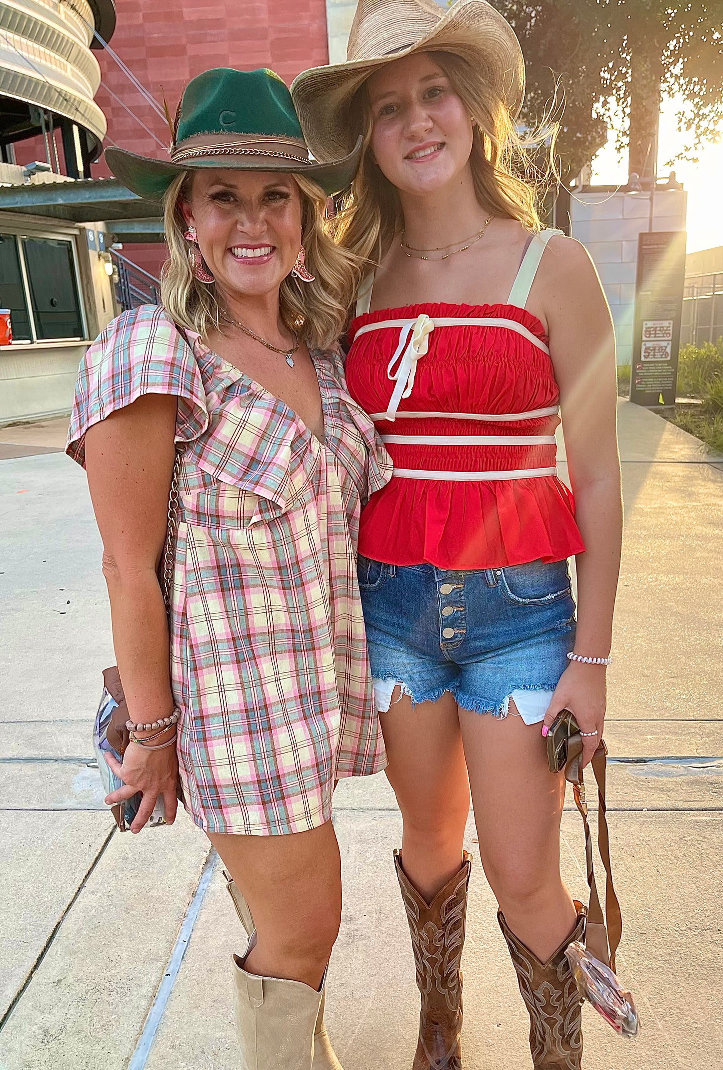 Pink and cream romper