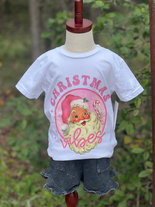 Christmas Vibes Santa Tshirt