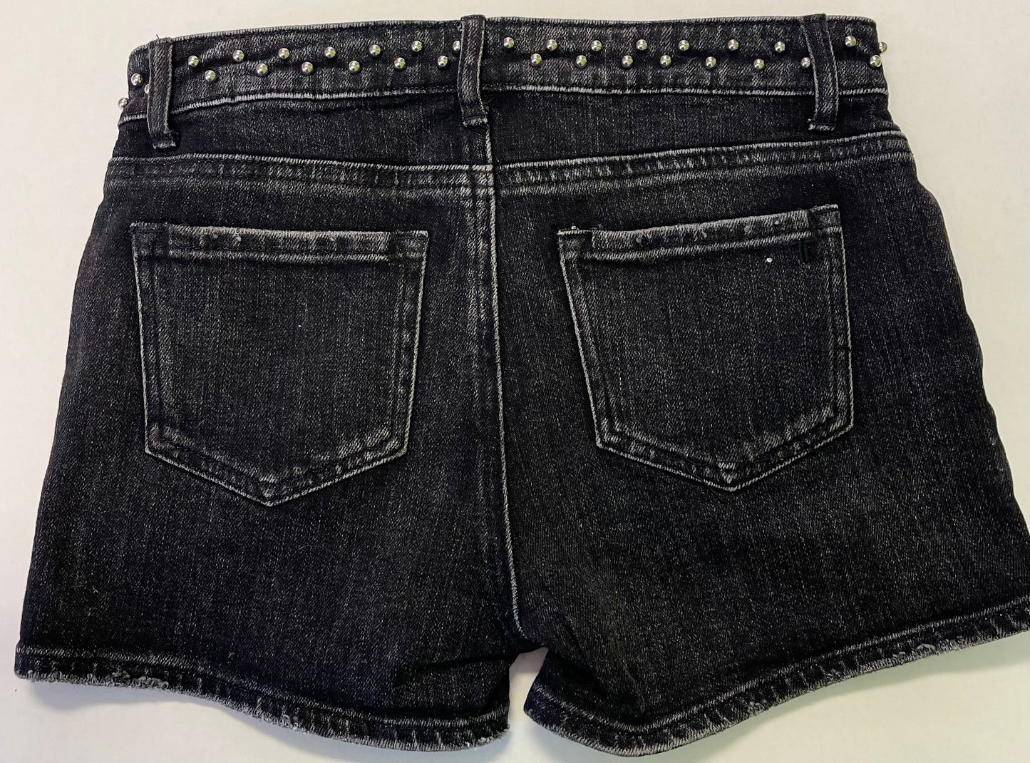 Black Studded Waistband High Rise Shorts