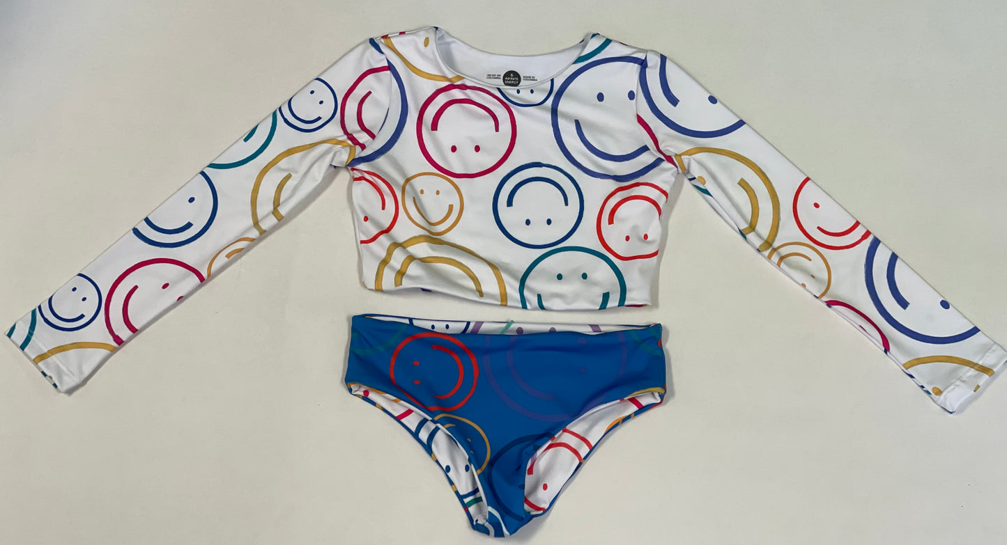 Smilie Face Long Sleeve Bikini