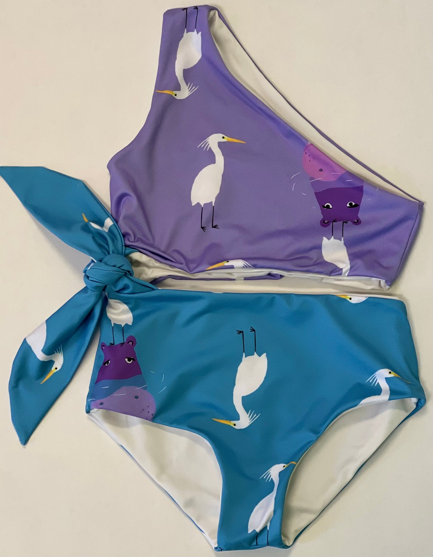 Hippo & Stork Knot Trikini