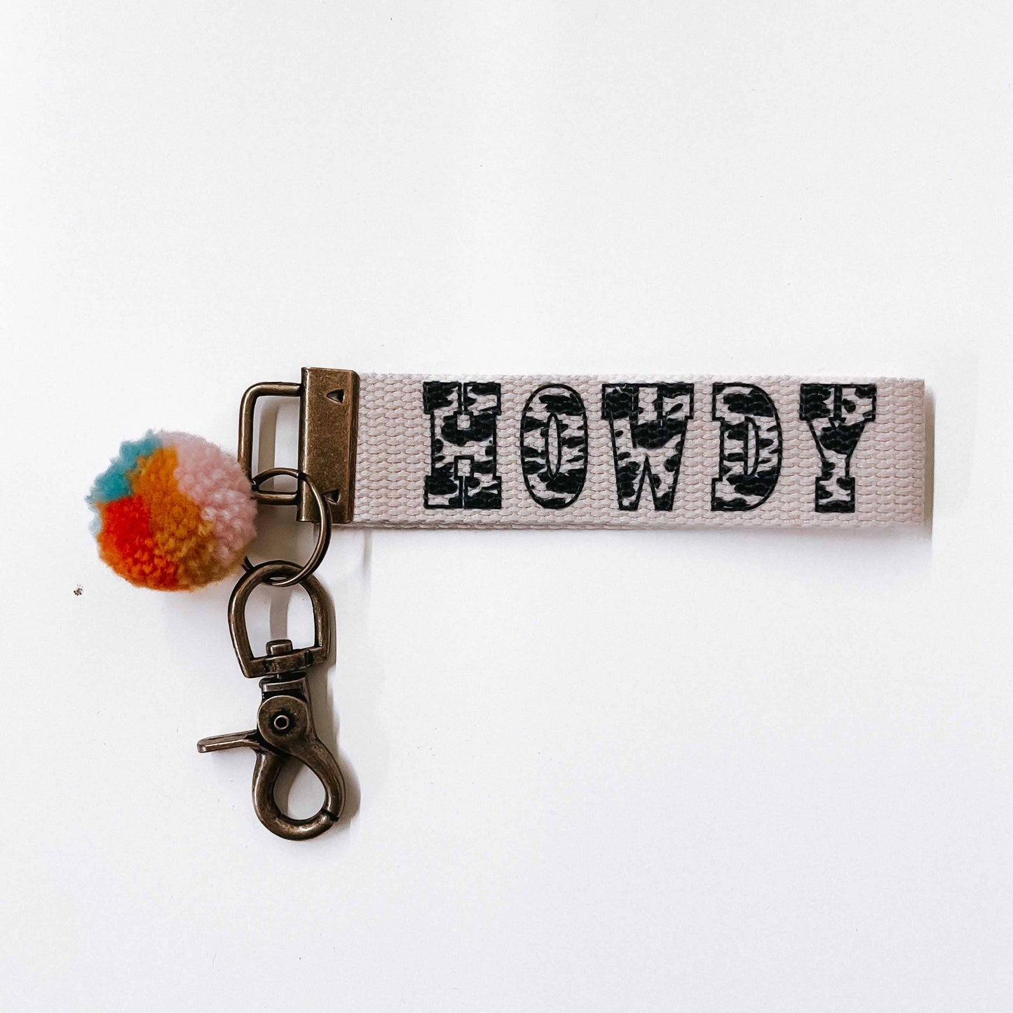 Words to Live By Canvas Keychain