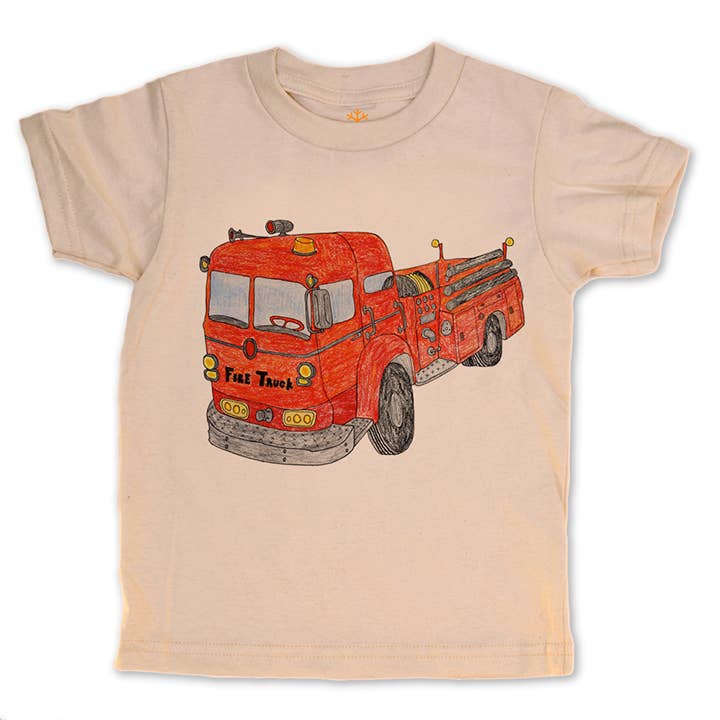 Fire Truck - Natural Organic Tee